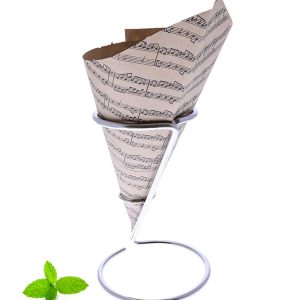Puntzak papier friet patat, muziek