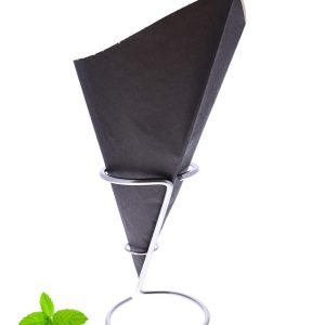 Puntzak Zwart <br>BIO bruin papier <br> 40 stuks