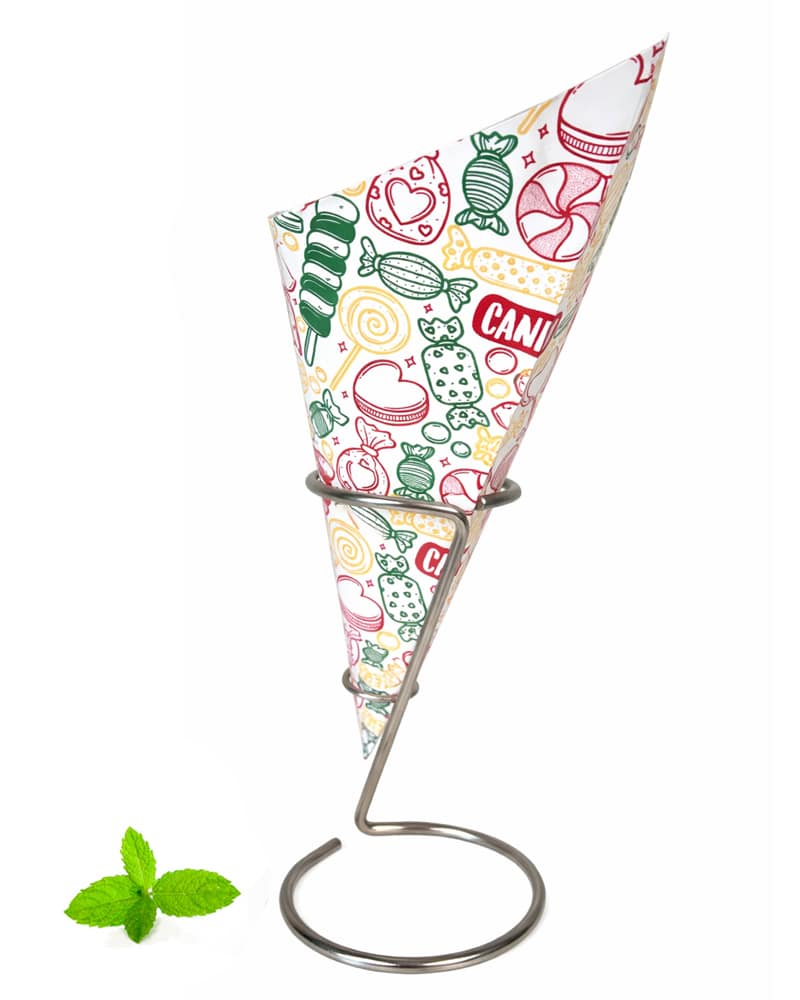 French Fry Cone / Candy Print / 40 cones
